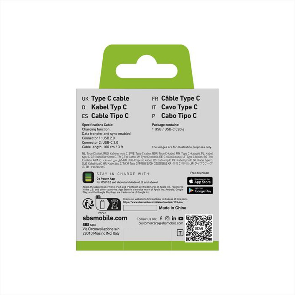 "SBS - TECABLETYC1KPOS-Nero"