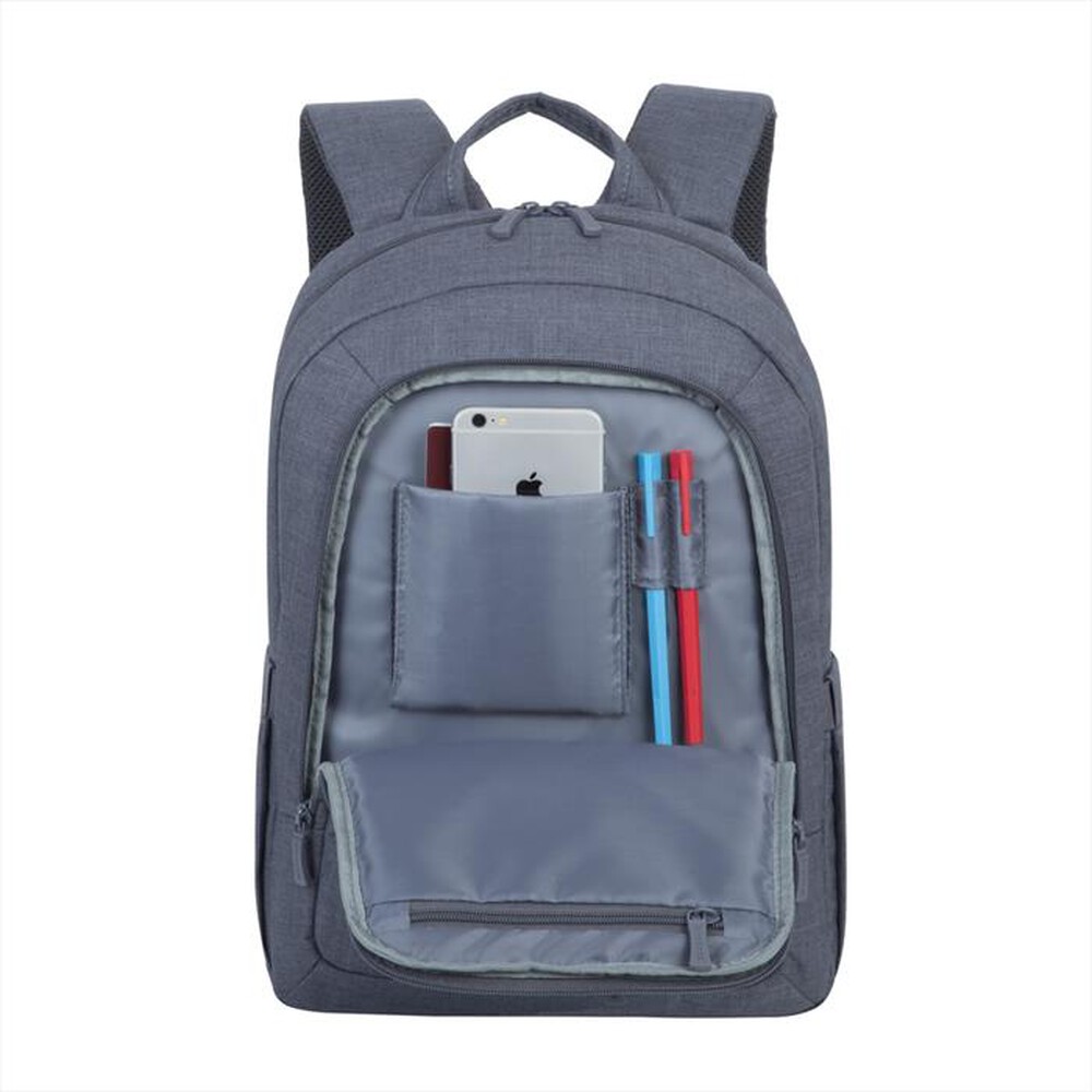 "RIVACASE - 7560 ZAINO IN TESSUTO PER NOTEBOOK DA 15,6\" GRIGIO-Grigio"