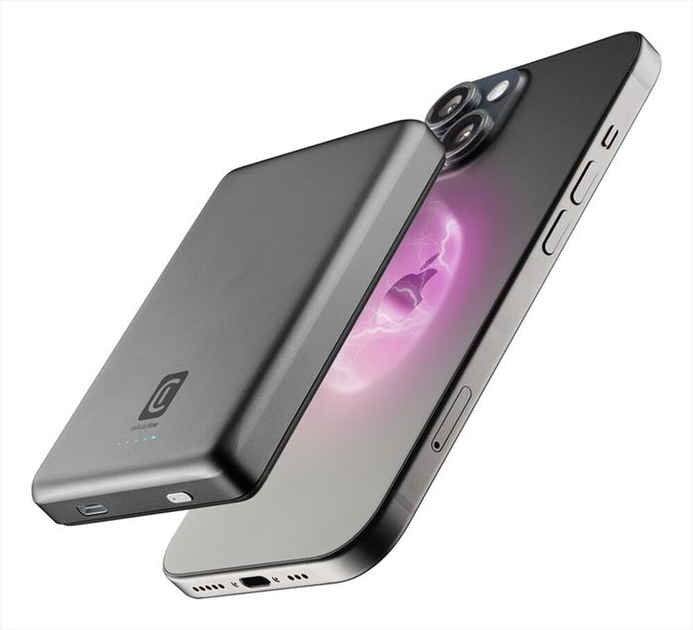 CELLULARLINE - Power Bank PBMAGSLIM10000WIRD-Grigio