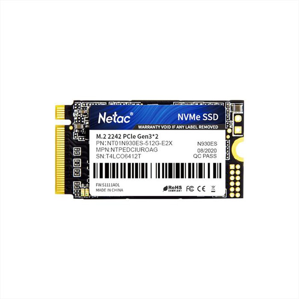 "NETAC - SSD M.2 2242 NVME N930ES 512GB-NERO"
