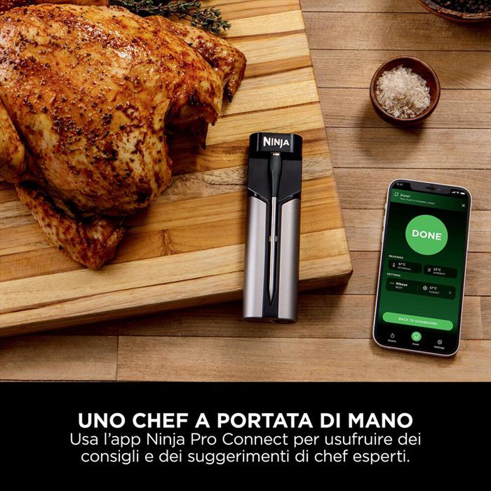 "NINJA - SONDA DIGITALE PROCHEF-Nero/acciaio"