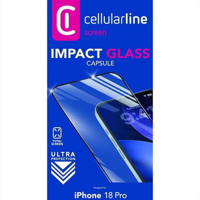 CELLULARLINE - IMPACT GLASS CAPSULE - IPHONE 18 PRO-Trasparente