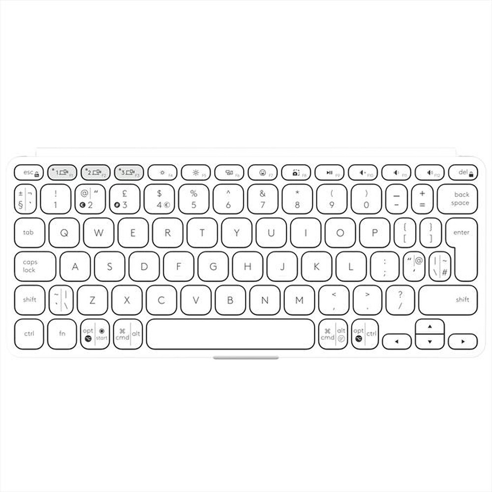 "LOGITECH - Tastiera Keys To Go 2 APR-Pale Grey"