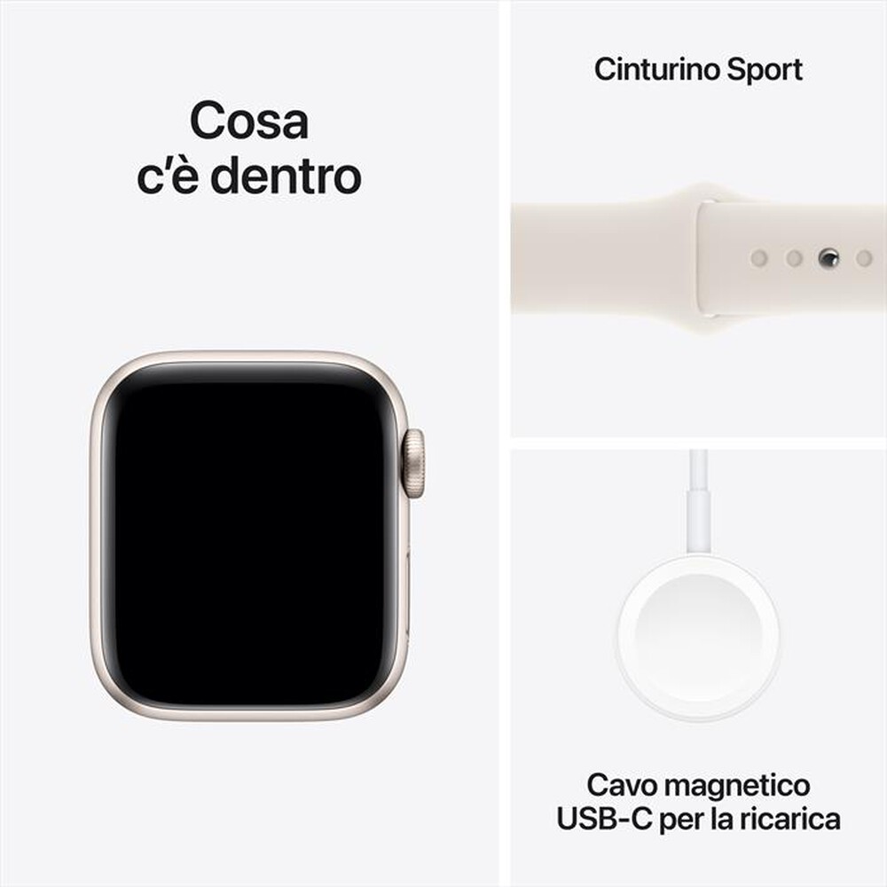 "APPLE - Watch SE GPS 40mm Cassa Alluminio-Galassia Sport Band Galassia S"