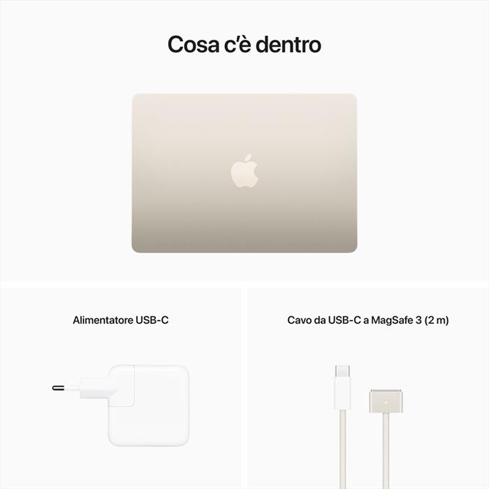 Immagine del prodotto APPLE - MacBook Air 13 M2 8-core CPU 10-core GPU 512GB SSD-Galassia