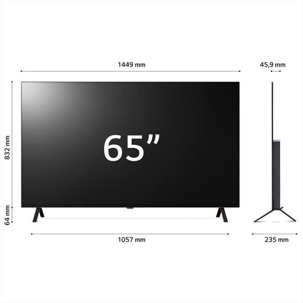 "LG - Smart TV OLED UHD 4K 65\" Serie B4 OLED65B46LA-Grigio"