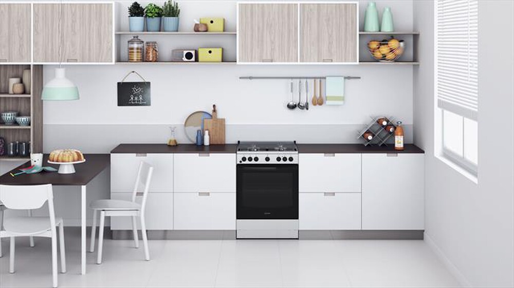 "INDESIT - Cucina IS67G4PHX/E Classe A-Acciaio inossidabile"