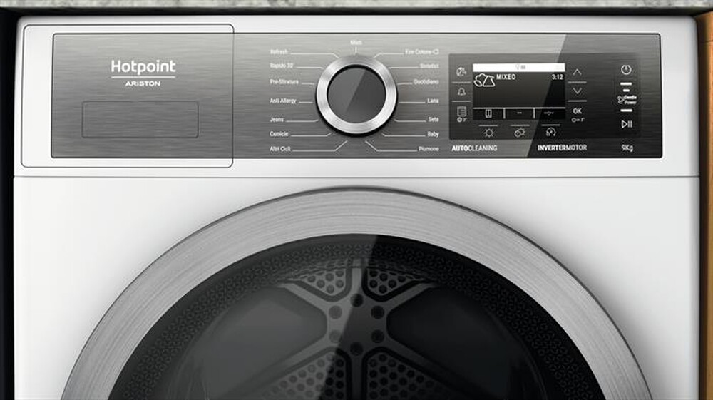 "HOTPOINT ARISTON - Asciugatrice GENTLE POWER H8 D94WB IT 9 Kg A+++-Bianco"