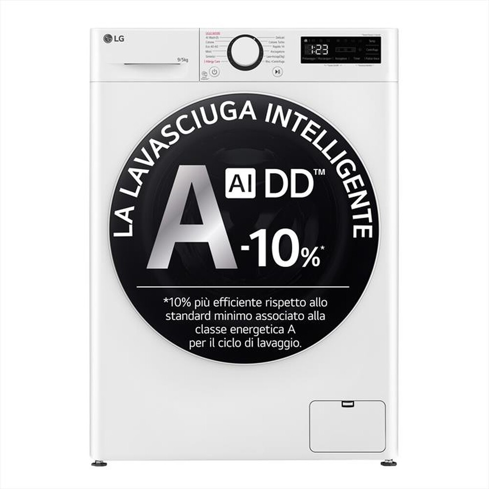 "LG - Lavasciuga AI DD D2R5S09TSWW 9/5 Kg Classe E-Bianca"