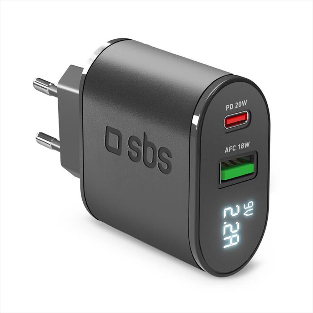 "SBS - Travel charger TETREV20PDW-Nero"