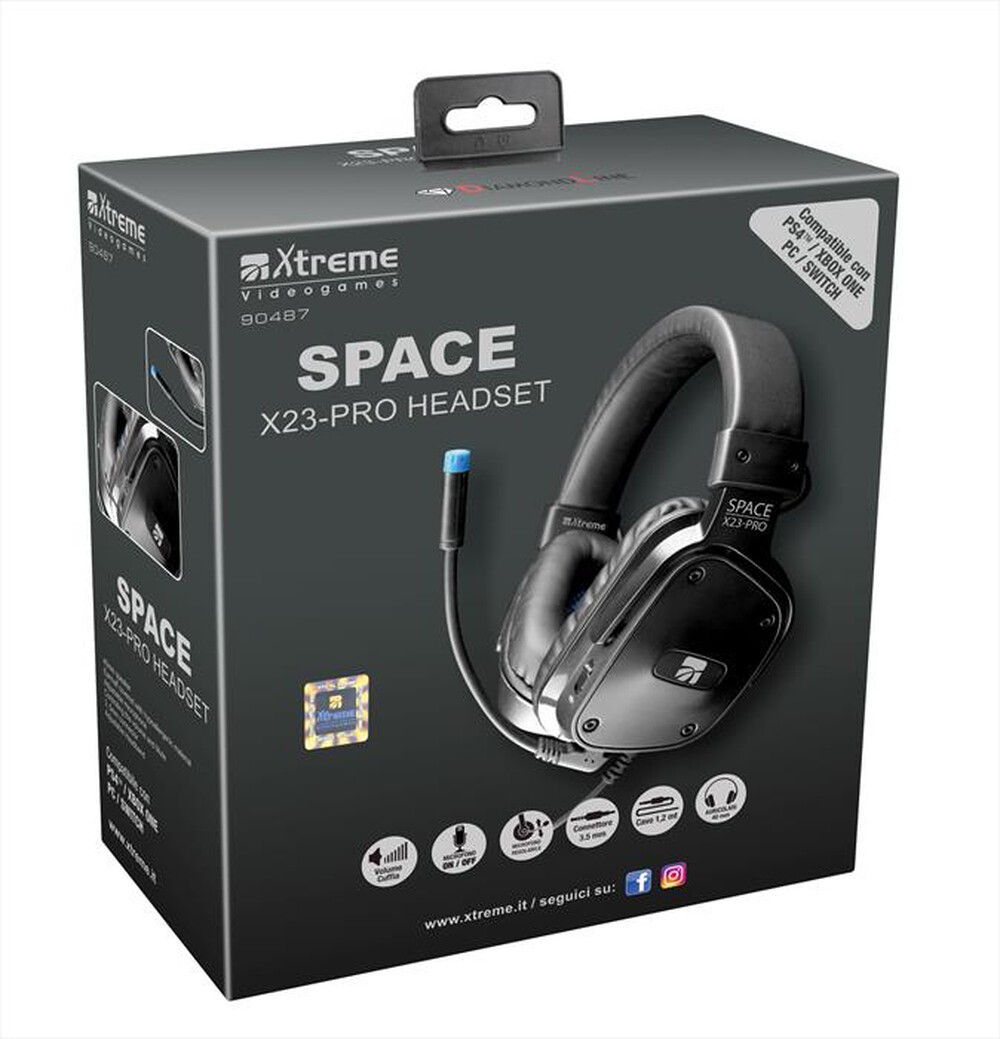 "XTREME - SPACE X-23 PRO HEADPHONE-NERO"