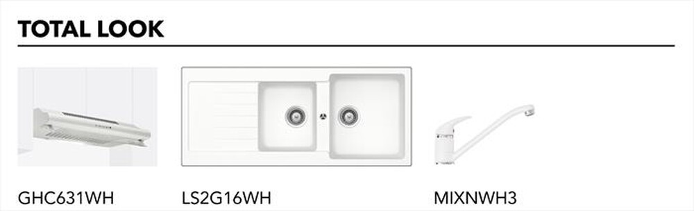"GLEM GAS - Piano cottura a gas GT755WH 5 fuochi 68,5cm-Bianco"