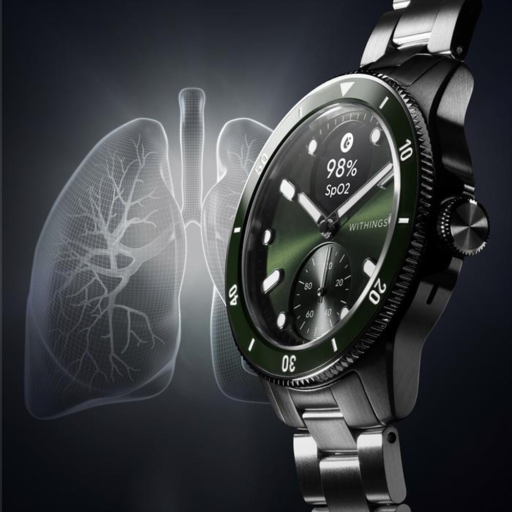 "WITHINGS - ScanWatch Nova quadrante green-Silver"