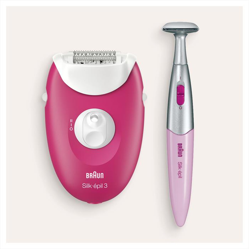 "BRAUN - Silk-épil 3-420-Rosa/Bianco/Argento"