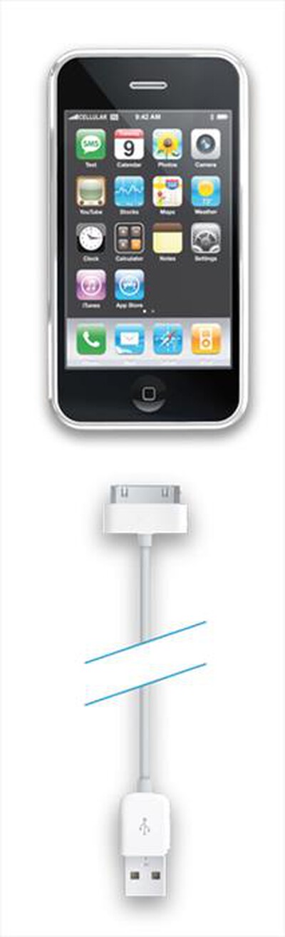 CELLULARLINE - USBDOCKCIPHONE Cavo connettore dock-usb-Bianco
