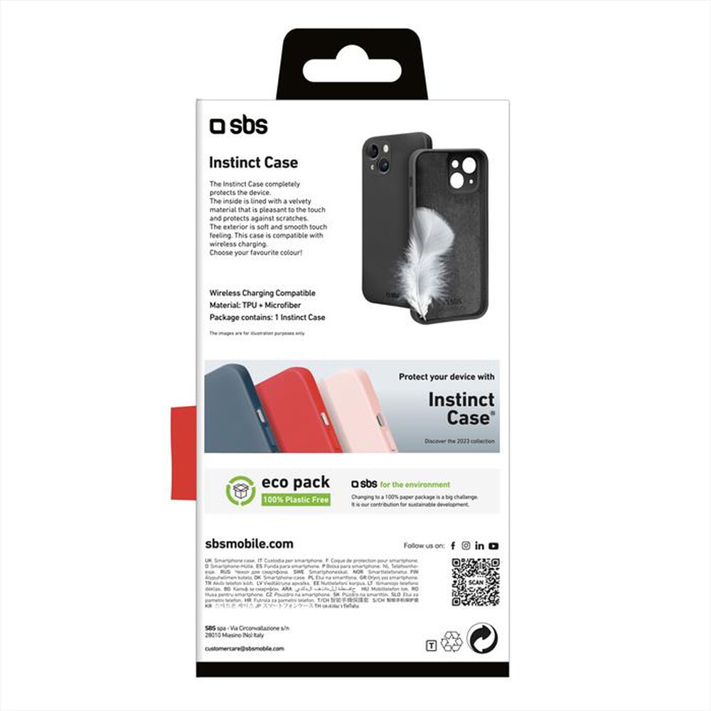 "SBS - Cover Instinct TEINSTIP1567K per iPhone 15 Plus-Nero"