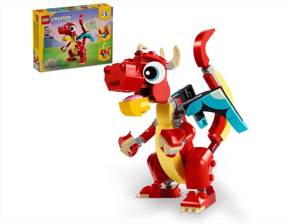 "LEGO - CREATOR Drago rosso - 31145-Multicolore"