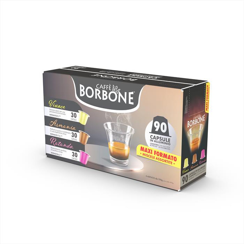 "CAFFE BORBONE - Capsule comp. Nespresso REBMIX90PZ 90 pz-Multicolore"