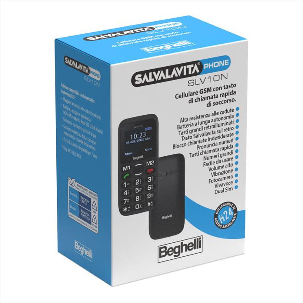 Immagine del prodotto BEGHELLI - Salvalavita Phone SLV10 Ecosesign 9143-grigio