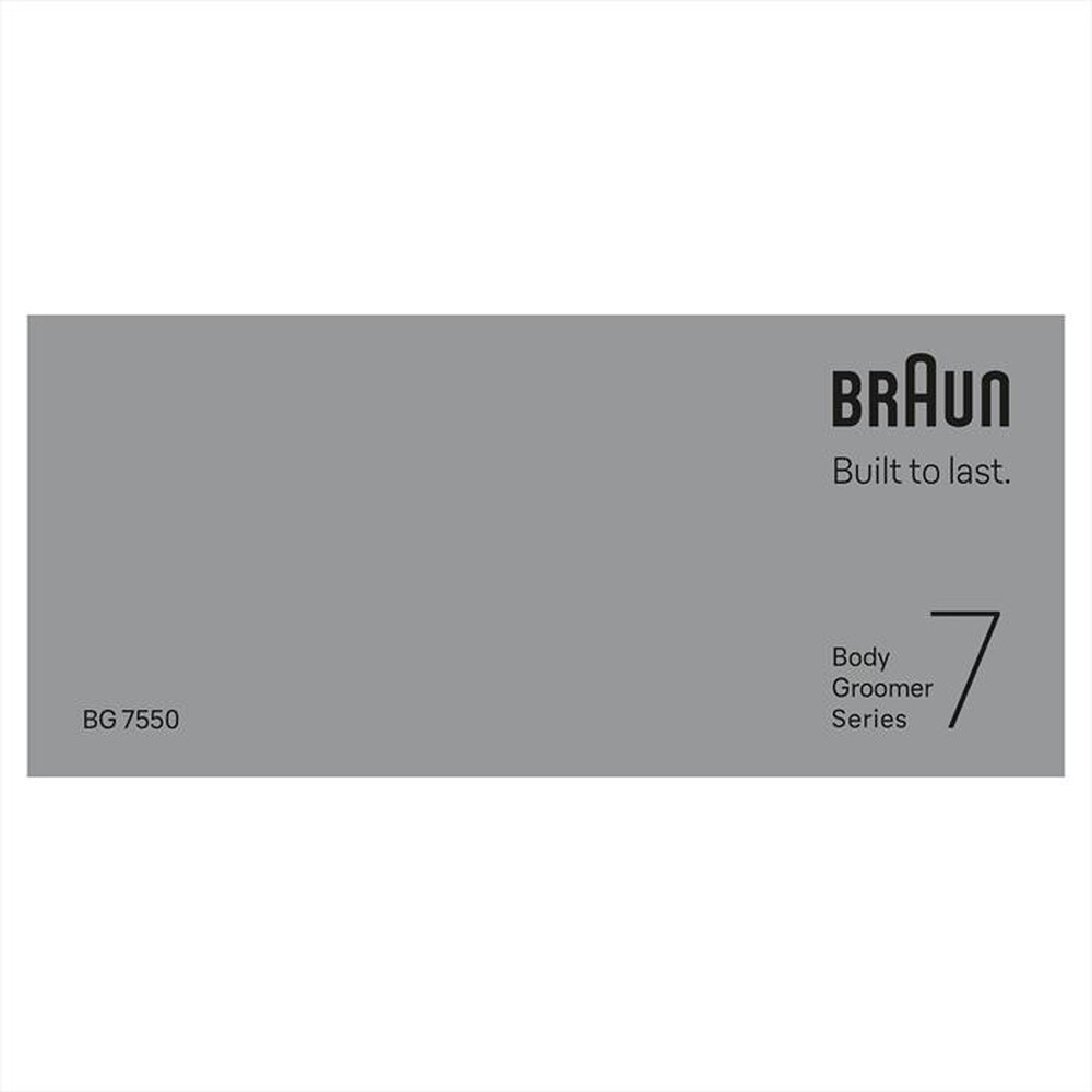 "BRAUN - Rasoio BG 7550-GRIGIO"