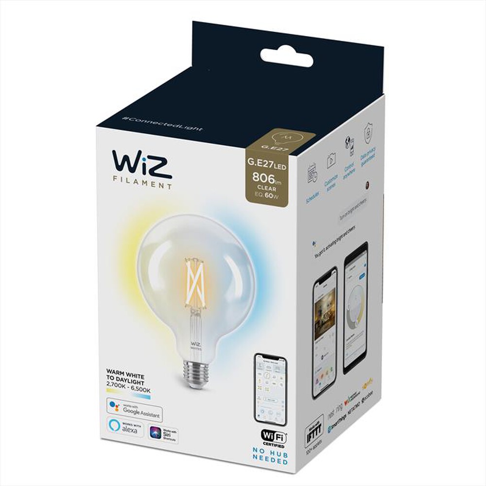 "WIZ - TW GLOBO G120 FILAMENTO 60W E27-White"