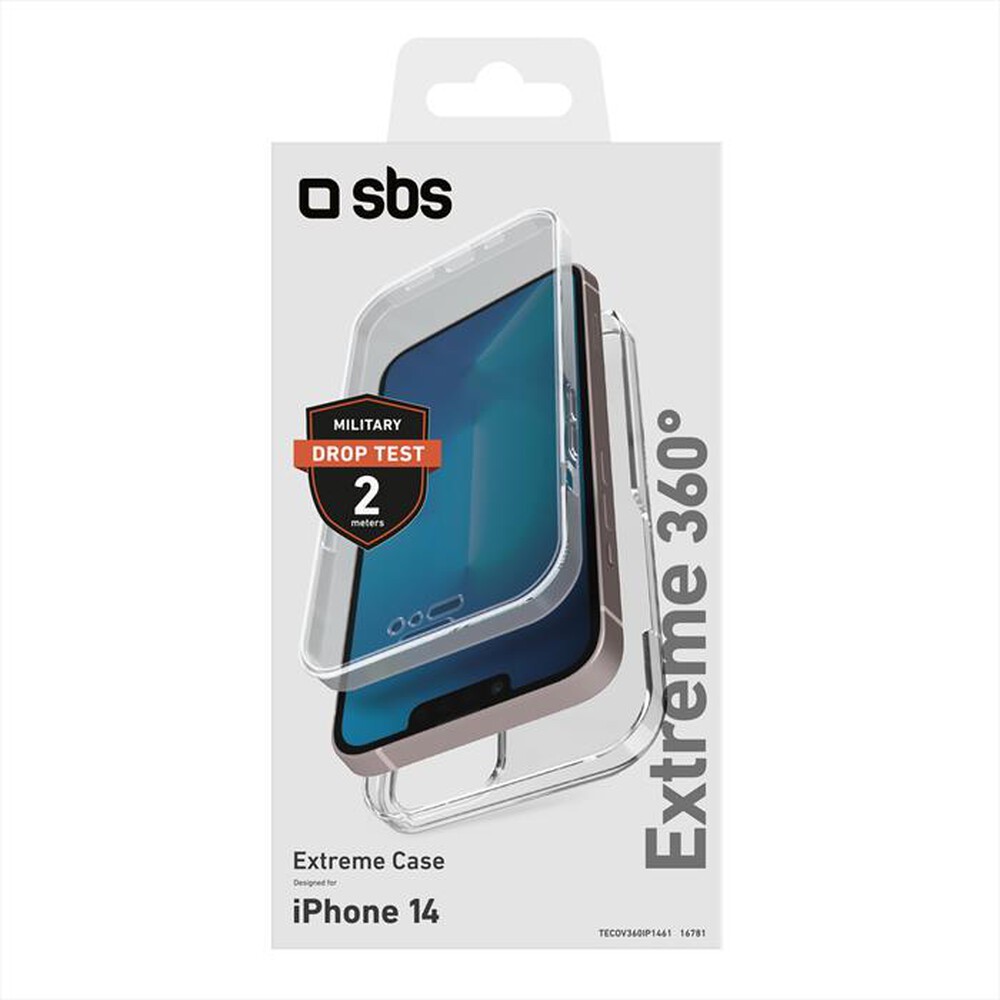 "SBS - Cover 360 TECOV360IP1461 per iPhone 14-Trasparente"