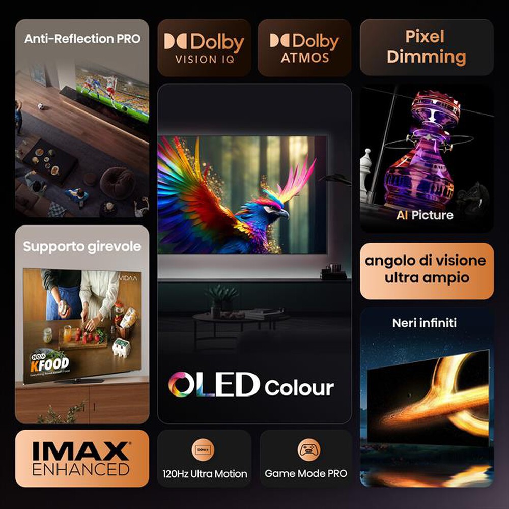 Immagine del prodotto HISENSE - Smart TV OLED UHD 4K 55" 55A86Q-NERO