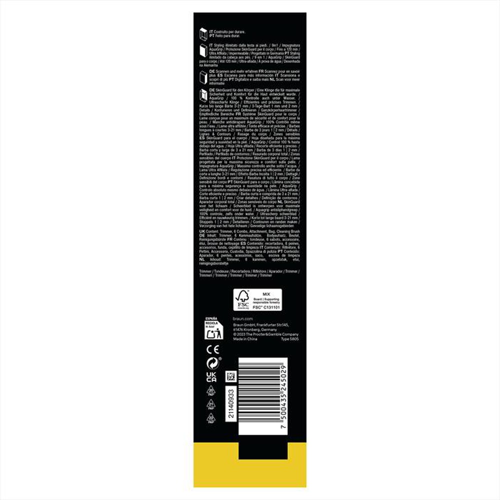 Immagine del prodotto BRAUN - Rasoio AIO 5540-NERO