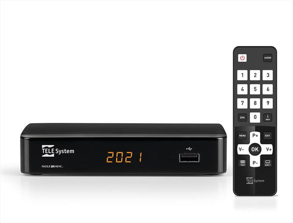 Immagine del prodotto TELESYSTEM - Ricevitore FACILE ZAPPER T2 HEVC DISPLAY TLC-BLACK