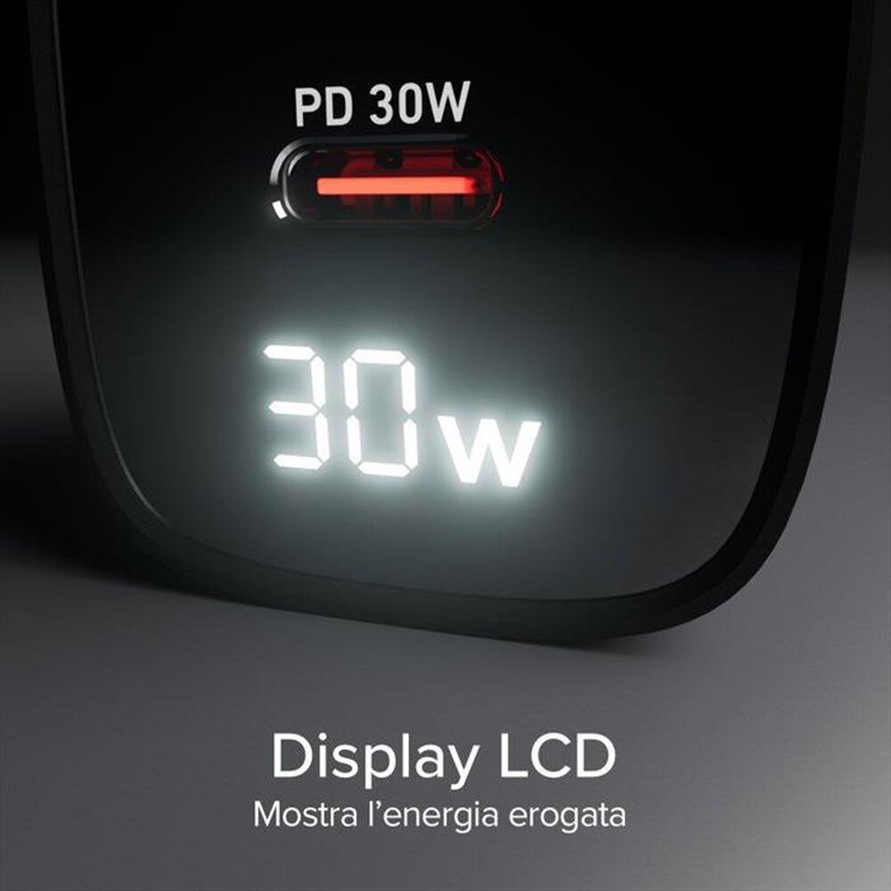 Immagine del prodotto SBS - Caricatore da rete TETRGANLCD1USB1C30K-Nero