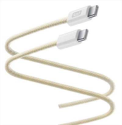 CELLULARLINE - FLEXFORCE CAVO SILICONATO TELATO USB-C TO USB-C-Giallo