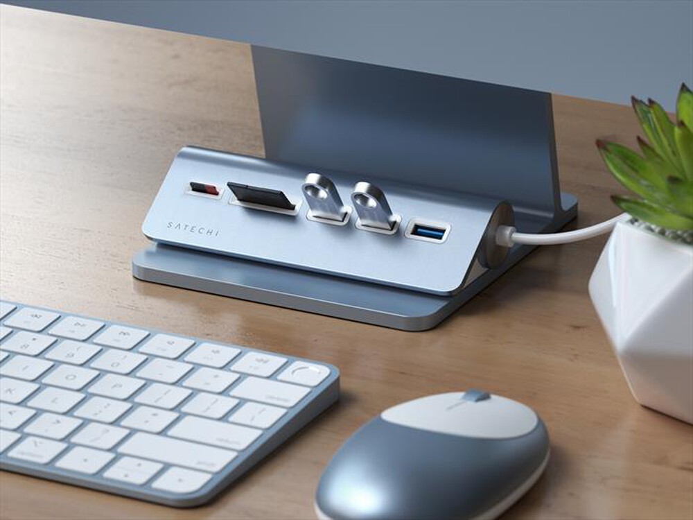 "SATECHI - HUB USB-C CON CARD READER CON CAVO-blu"
