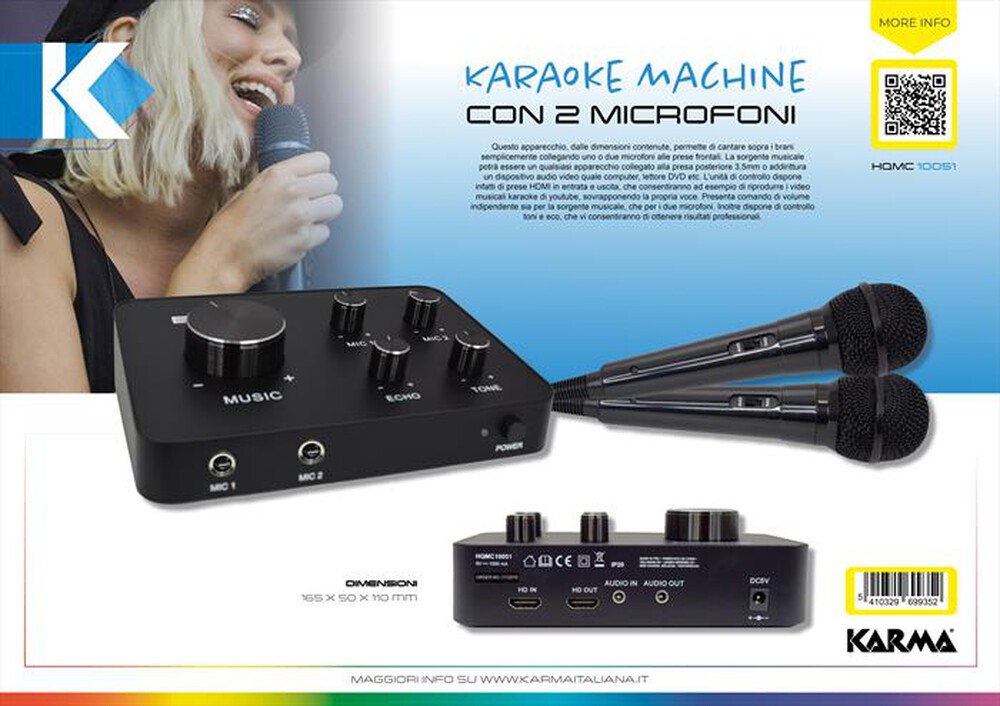"KARMA - Microfono HQMC 10051-Nero"