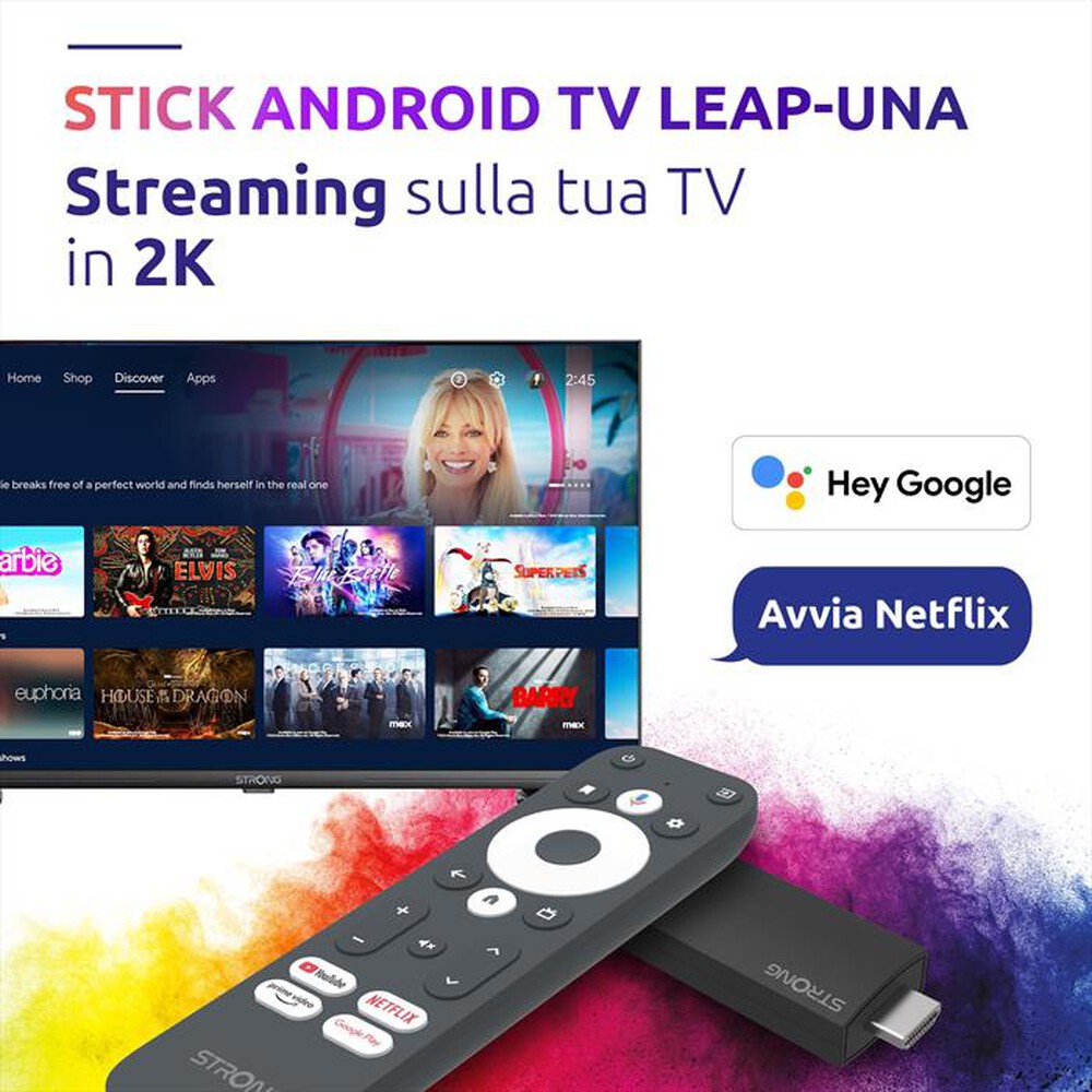 "STRONG - Android TV Stick 2K UHD LEAP-UNA-NERO"