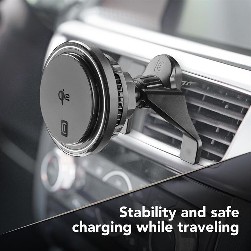 Immagine del prodotto CELLULARLINE - Supporto auto magnetico con tecnologia Qi2-Nero