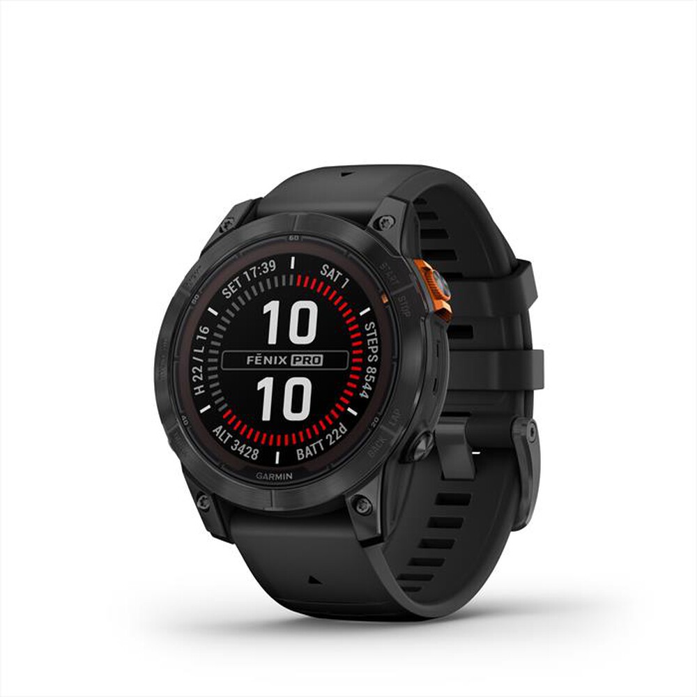 "GARMIN - Smartwatch FENIX 7 PRO SOLAR, GLASS-SLTGRYSS W/BLK BND"