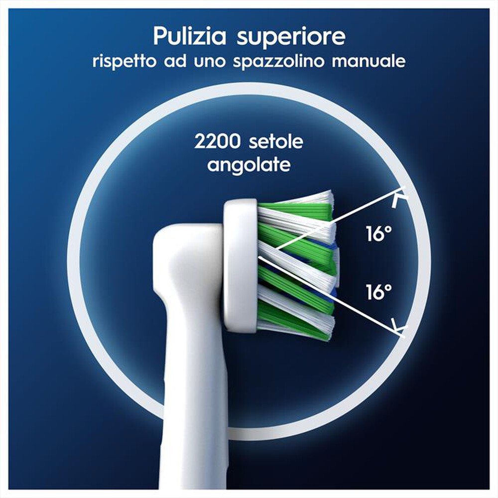 "ORAL-B - TESTINE DI RICAMBIO PRO CROSS ACTION-Bianco"