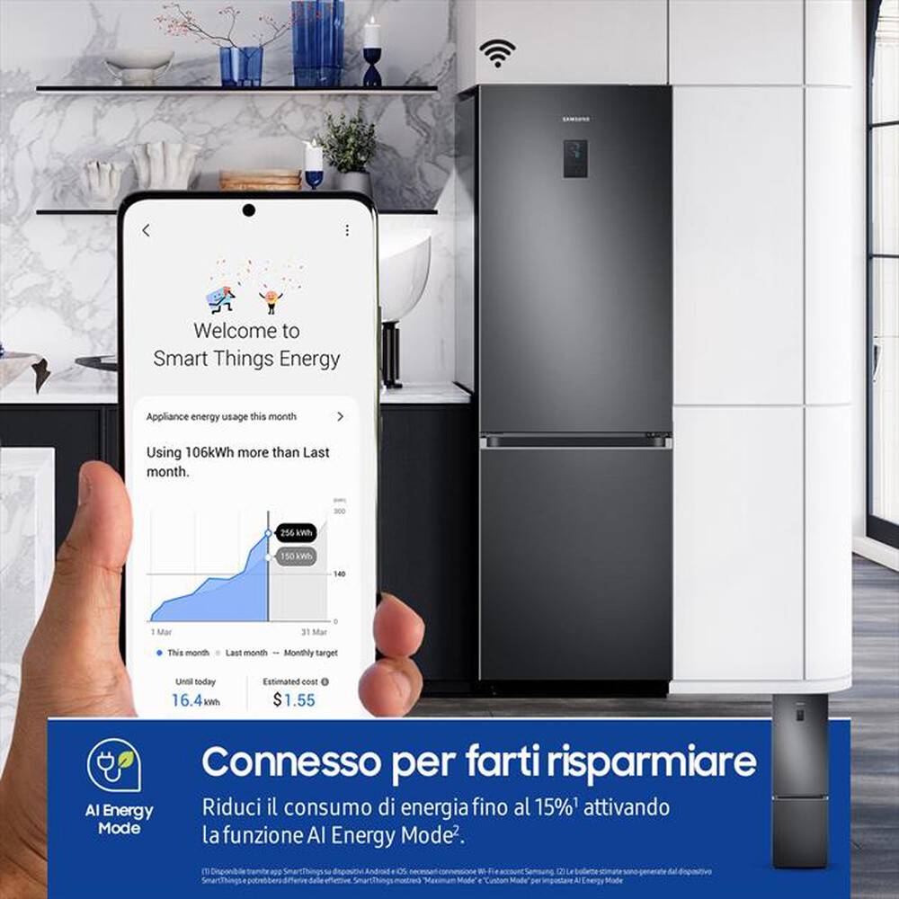 Immagine del prodotto SAMSUNG - Frigorifero combinato RB34C775CB1/EF ClasseC 344lt-ANTRACITE