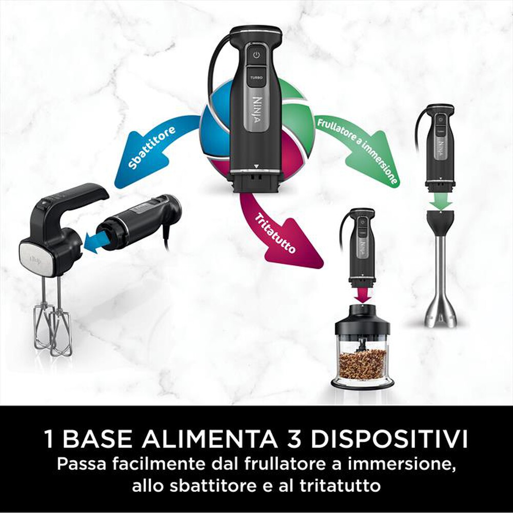 "NINJA - Frullatore 3 in 1 POWERBASE CI100EU-nero"