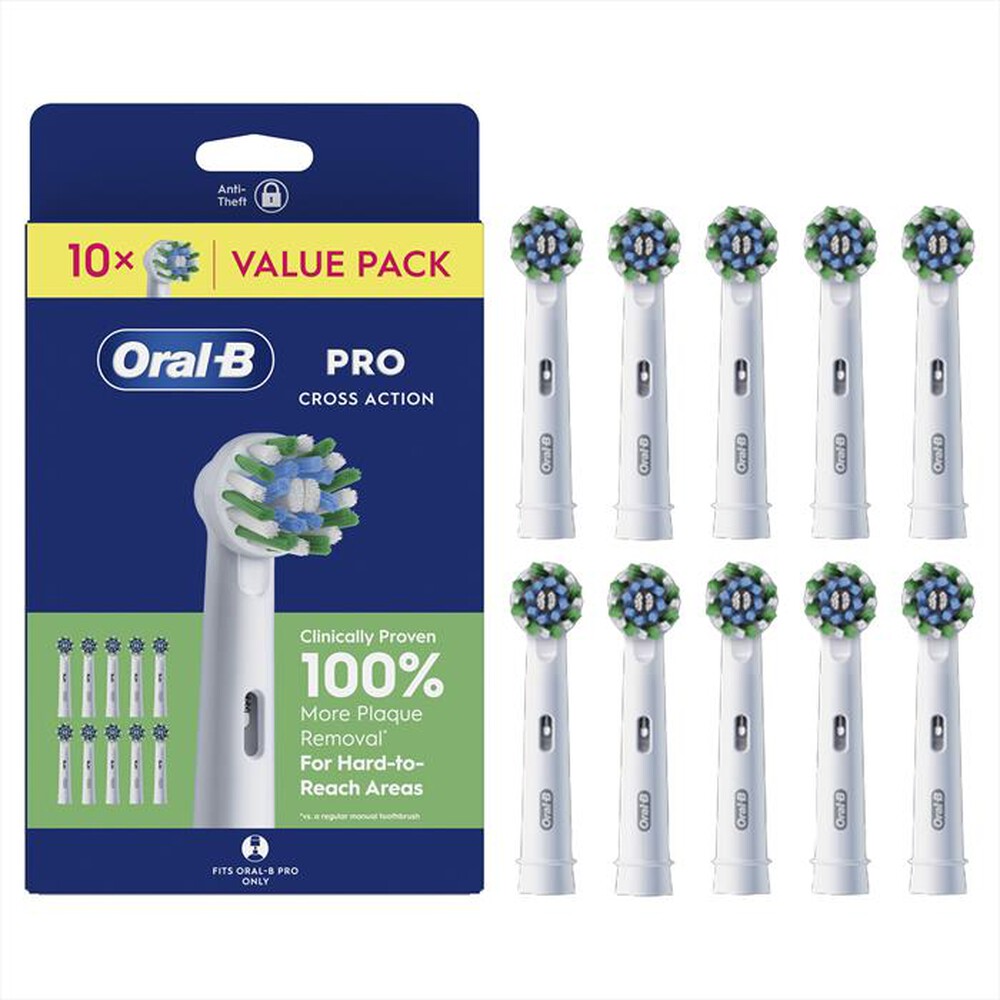 Immagine del prodotto ORAL-B - Testine ricambio EB50RX 10CT CROSSACTION ENG BOX-BIANCO