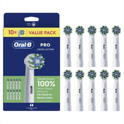 ORAL-B - Testine ricambio EB50RX 10CT CROSSACTION ENG BOX-BIANCO