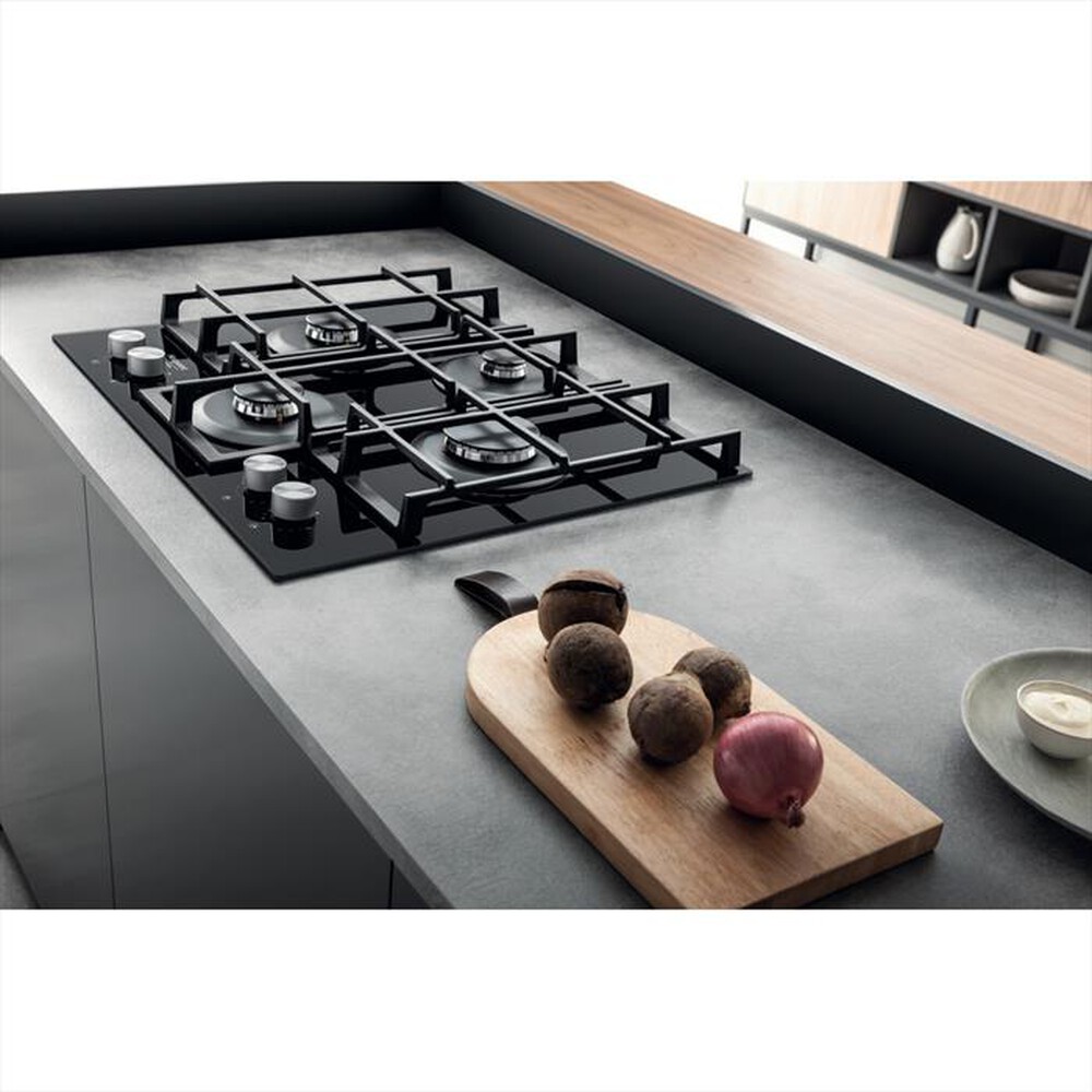 "HOTPOINT ARISTON - Piano cottura a gas HAGS 61F/BK HOB OA 4 fuochi"