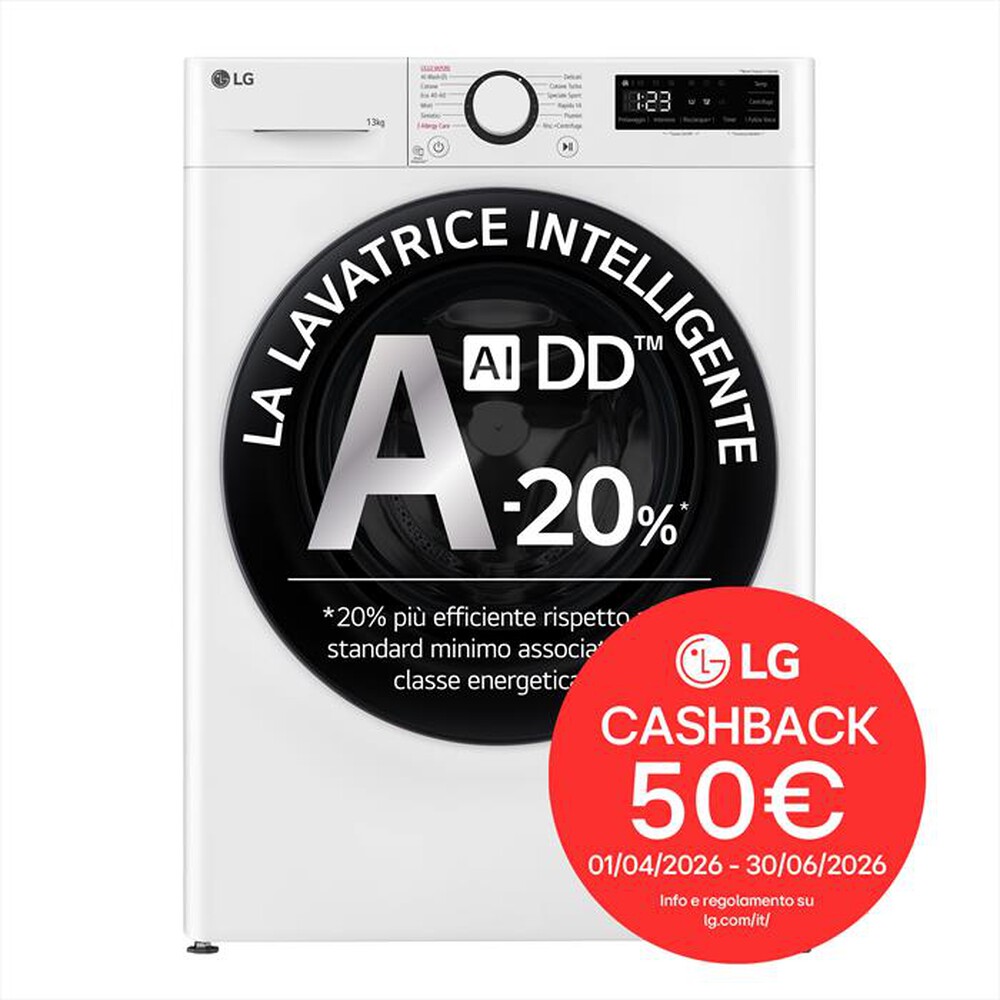Immagine del prodotto LG - Lavatrice AI DD R3 F4R3013NSWB 13kg Classe A-Bianco