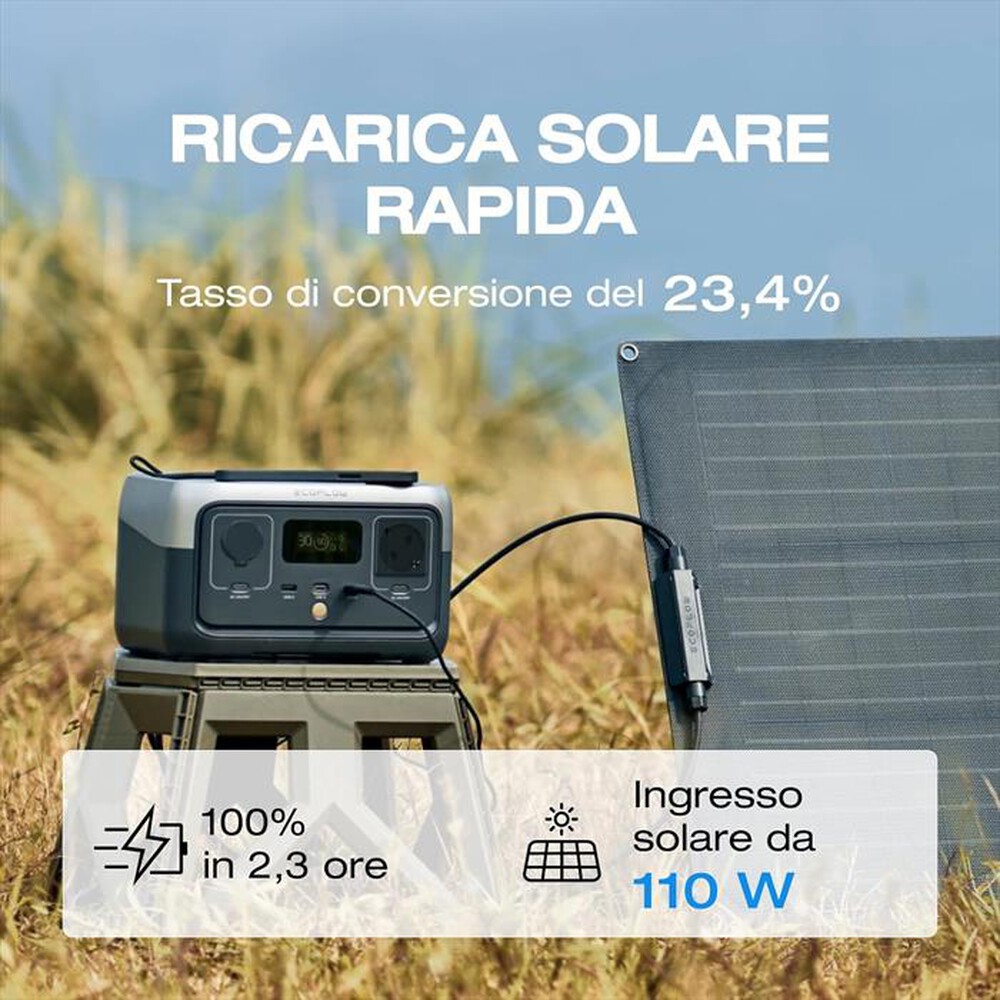 "ECOFLOW - RIVER 2 POWER STATION PORTATILE-nero"