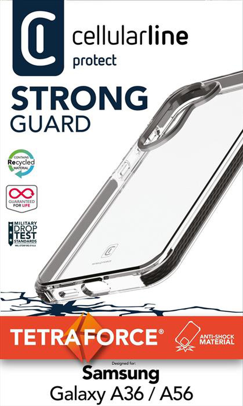 Immagine del prodotto CELLULARLINE - Cover TETRA FORCE STRONG GUARD - GALAXY A36/A56-Transparent