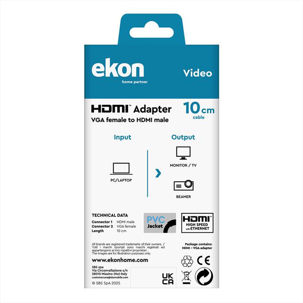 Immagine del prodotto SBS - ECVADHDMIVGAMF-Nero