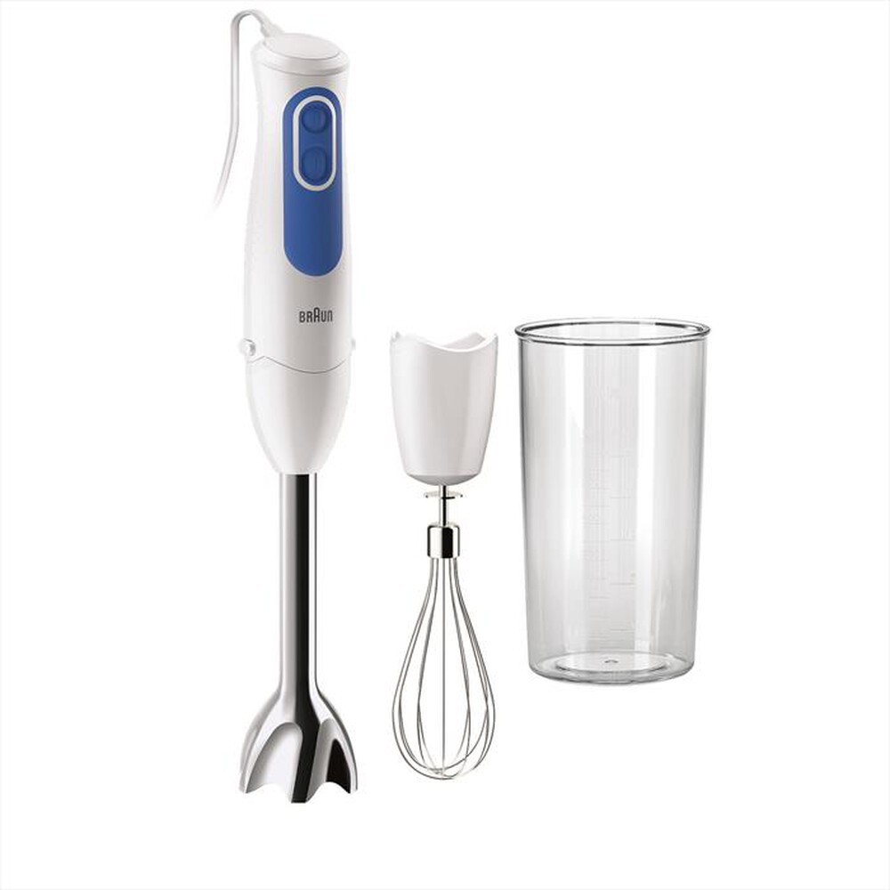 "BRAUN - Frullatore a immersione Minipimer MQ3005WH CREAM-Bianco/Blu"