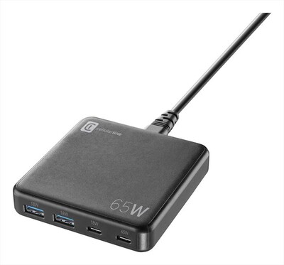 CELLULARLINE - Caricatore da rete ACHUSBGAN4PD65WK-Nero