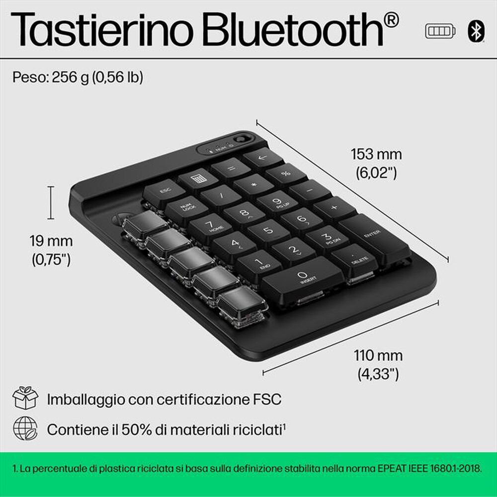 Immagine del prodotto HP - 430 TASTIERINO WIRELESS-Nero