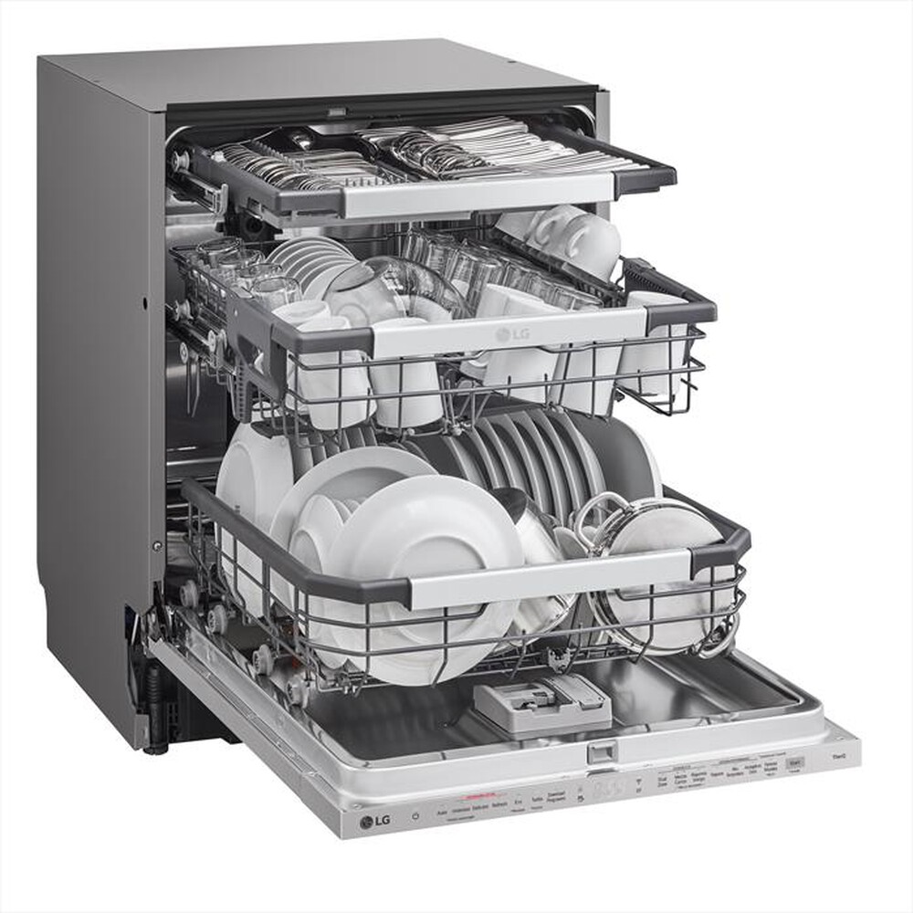 "LG - Lavastoviglie QUADWASH DB475TXS Classe A 14coperti-Acciaio"
